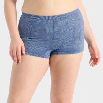 Women's Seamless Boy Shorts Underwear - Colsie™ Dark Blue