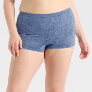 Women's Seamless Boy Shorts Underwear - Colsie™ Dark Blue - 1 of 3