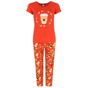 Not a Morning Person Women's  Pumpkin Spice Short Sleeve PJ Set - 1 of 4