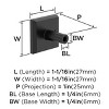 Amerock Chamfered Edge 1-1/16 Inch Length Cabinet or Furniture Knob - 3 of 4
