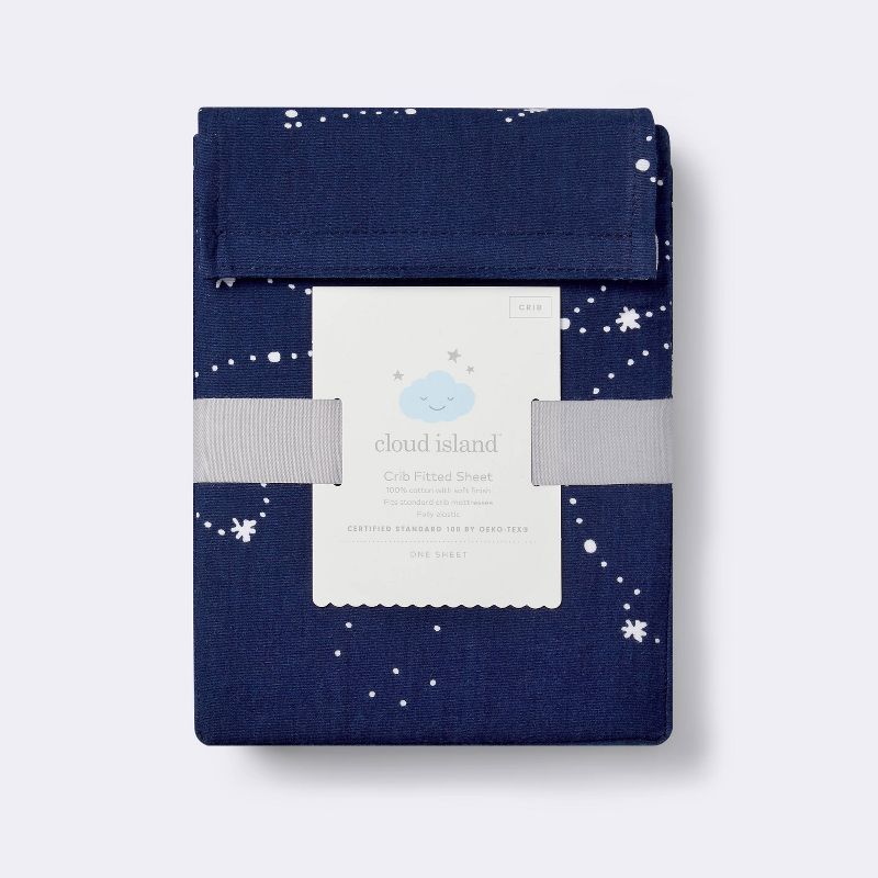 Fitted Crib Sheet Constellation - Cloud Island&#8482; Navy, 6 of 7