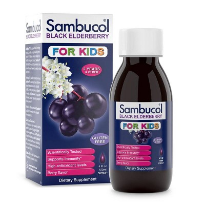 Sambucol Kids' Black Elderberry Immune Support Syrup with Vitamin C - 4 fl oz