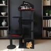 TopComfy Pet Tower Gothic Cat Tree Spooky Design Multi Level Scratching Posts Hammock Cave Interactive Toy for Cats, Black, 31.5"*15.7"*58" - 2 of 4