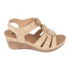 GC Shoes Beck Elastic Flower Comfort Slingback Wedge Sandals - 2 of 4