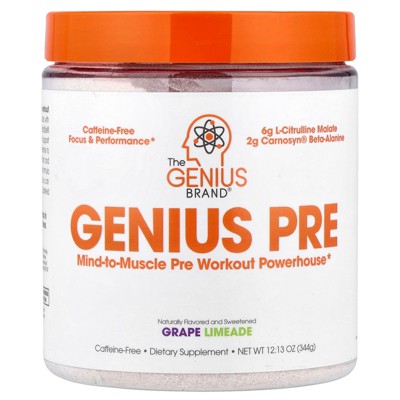 The Genius Brand Genius Pre, Grape Limeade, 12.13 oz (344 g)