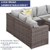Sapphtopaz Patio Furniture Set Wicker Woven Sectional Outdoor Chairs with Cushion and Coffee Table Sofa Set for Outdoor, Terrace - 2 of 4