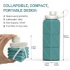 Link Collapsible 20oz Water Bottle Silicone Lightweight Foldable Portable Water Bottle Reusable Leakproof for Travel Camping Hiking Cycling & More - 4 of 4