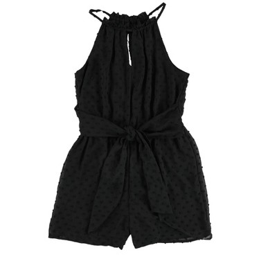 bar III Womens Dot Halter Romper Jumpsuit