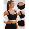 Allegra K Women's Built-in Bra Padded Workout Fixed Integrated Cup Camisoles - 3 of 4
