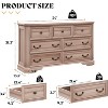 Farmhouse Wood Rustic Chest of Drawers Dresser with Corner Bevel Shape - 4 of 4