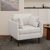 PAGED Accent Chair Comfy Living Room Chairs with Tufted Back and Studded Arms for Living Room, Office, Reception Room - 4 of 4