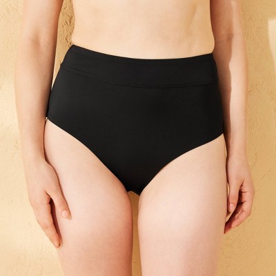 Women's Full Coverage Tummy Control High Waist Banded Bikini Bottom - Shade & Shore™