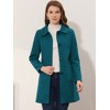 INSPIRE CHIC Women's Turn Down Collar Single Breasted Winter Outwear Overcoat - 2 of 4