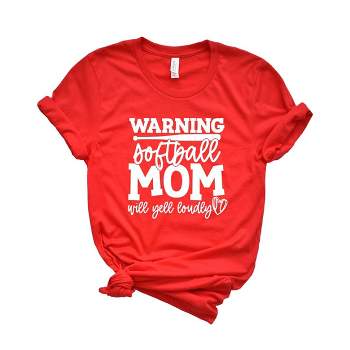 Simply Sage Market Women's Warning Softball Mom Short Sleeve Graphic Tee