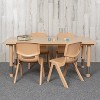 Emma and Oliver 23.625"W x 47.25"L Rectangular Plastic Height Adjustable Activity Table Set with 4 Chairs - 2 of 4