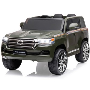 12V 2-Seater Kids Ride On Truck, Electric Car w/Remote, 3 Speeds, LED Lights, Music, Horn & Suspension, Toy Vehicle - 1 of 4