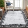 Washable Modern Bordered Rug Non Slip Low Pile Rug Soft Throw Floor Cover Foldable Indoor Carpet for Living Room Bedroom - 4 of 4