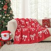Candy Cane Throw Blanket Red Christmas Blanket, Ultra Soft Cozy Decorative Throw Blanket for Couch, Christmas Gifts - 4 of 4
