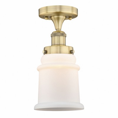 Canton - 1 Light Semi-Flush Mount In Industrial Style-11 Inches Tall and 6 Inches Wide