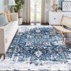 Machine Washable Area Rug Low Pile Vintage Ultra-Thin Non Slip Non Shedding Rugs Stain Resistant Foldable Indoor Carpet for Living Room Bedroom - 3 of 4