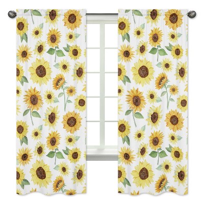 2pc Sweet Jojo Designs Sunflower Window Panel