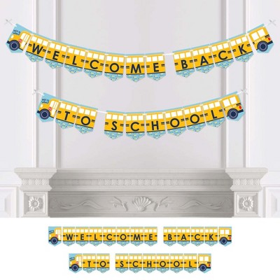 Big Dot of Happiness Back to School - First Day of School Classroom Bunting Banner - Party Decorations - Welcome Back to School