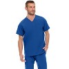 Medichic Men's Workwear Uniforms- Stretch V-Neck Scrubs Set with Seven-Pocket Jogger Pants - 4 of 4