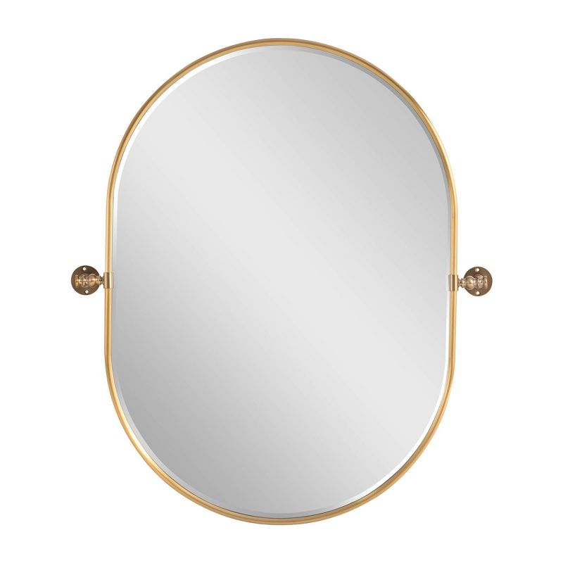 Neutypechic Metal Frame Oval Pivot Bathroom Vanity Mirror, 1 of 8