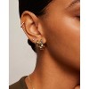 14K Gold Plated 925 Sterling Silver Posts Chunky Huggie Earrings for Women | Multi-Colored Cubic Zirconia Statement Hoop Earrings - 2 of 4