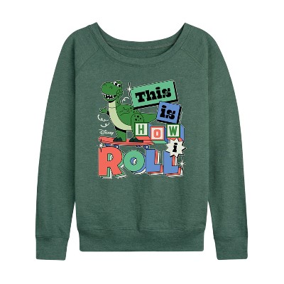 Women's - Disney - Toy Story Lightweight French Terry Wide Neck Long Sleeve Shirt