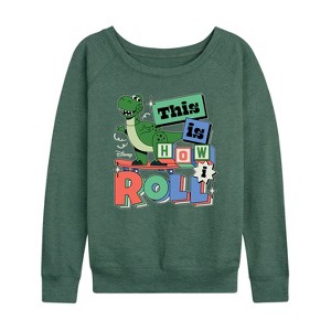 Women's - Disney - Toy Story Lightweight French Terry Wide Neck Long Sleeve Shirt - 1 of 4