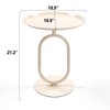 NicBex Lantern-Shaped Metal End Tables Living Room, Retro Tray Side Table with Weighted Base, Small Side Table, Round End Table, Small Coffee Table - 3 of 4