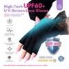 Saviland Pro Hybrid UV Shield Gloves - 2pr UPF50+ Surgical Lace Gloves for Gel Lamp Defense & Cuticle Care .(Black/Gray) (Size: 2pr) - 3 of 4