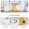 Syemin End Table, Marble Texture Top Modern Style Living Room Decorative Coffee Table for Living Room, Lounge, Terrace, White, 55"*13.7"*31.5" - 2 of 4