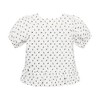 Hope & Henry Girls' Organic Bubble Sleeve Knit Peplum Top, Kids - 3 of 4