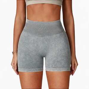Anna-Kaci Women's High Waist Ribbed Seamless Biker Shorts with Stretch Fabric and Smooth Fit - 1 of 4