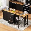 Bella Depot 74.8" Kitchen Island with Extendable Dining Table Cart with 3 Drawers, Power Outlet - 4 of 4