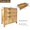 Fluted 4 Drawer Dresser, 30 Inch Modern Bedroom Dresser, Wooden Chest of Drawer with Golden Handles - 2 of 4