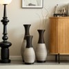 VisioGear Floor Vases, 3-Piece Home Decoration Vases with High Independent Flower Racks for Living Room, White & Black, 6.1"*6.1"*27.56" - 4 of 4