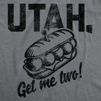 Мужские футболки Crazy Dog T-Shirts, Inc. Mens Funny T Shirts Utah Get Me Two Sarcastic Sandwhich Graphic Novelty Tee For Men - Crazy Dog Men's T Shirt With Movie Sayings Dark Grey XL — фото 2