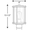 Progress Lighting, Gunther, 1-Light Outdoor Post Lantern, Antique Bronze, Clear Glass Shade - 2 of 2