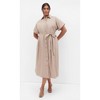 Women's Plus Size Elly Shirt Dress - ecru | CITY CHIC - 2 of 4