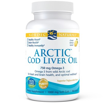 Nordic Naturals Arctic CLO - All Natural Cod Liver Oil Soft Gels, Lemon Flavor