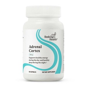 Seeking Health Adrenal Cortex, 50 mg per Capsule, Supports Healthy Nervous System, Stress Response, and Energy Levels (60 Capsules) - 1 of 4