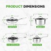 NutriChef 8-Piece Triply Stainless Steel Cookware Set with Non-Stick Coating NC3PLY8Z - 2 of 4