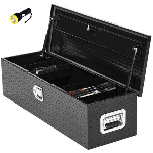 39 Inch Heavy Duty Aluminum Truck Tool Box with Side Handle,Keys,Waterproof Storage Organizer - 1 of 4