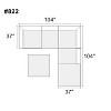 NicBex Modular Sectional 6pc Set L-Shaped Modular Sofa Bed Modern Including Couch 2x Corner Wedge 2x Armless Chairs and 2x Ottomans - 4 of 4