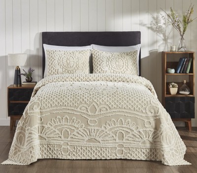 Trevor Collection 100 Percent Cotton Tufted Chenille Bedspread Set