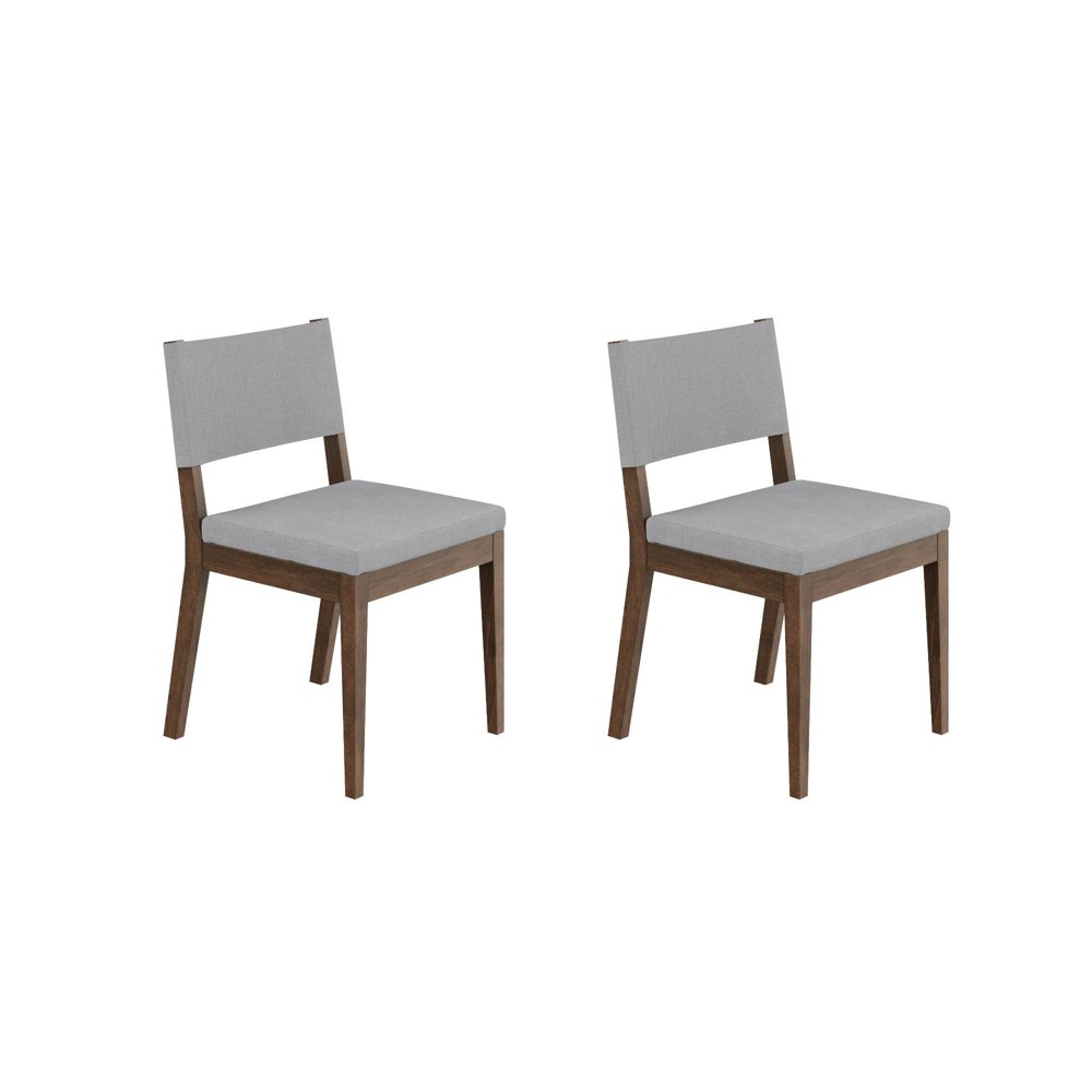 Photos - Dining Table Nathan James Set of 2 Linus Dining Chair Light Gray