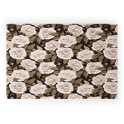 Avenie A Realm Of Roses Dark Academia Large Looped Vinyl Welcome Mat ...